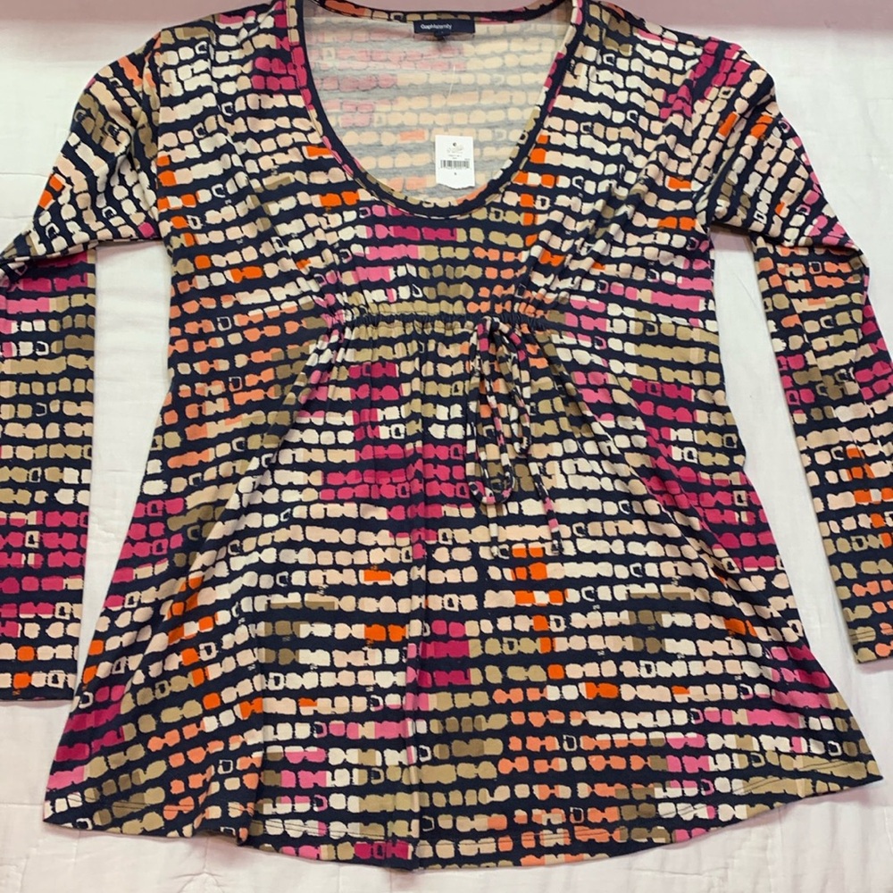 GAP Maternity Small‎ Long Sleeve Empire Waist Tee Shirt Top NWT